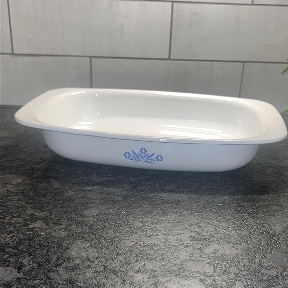 Vintage Corningware cornflower pattern White and Blue Roaster.  9x13. Vintage - Picture 1 of 5